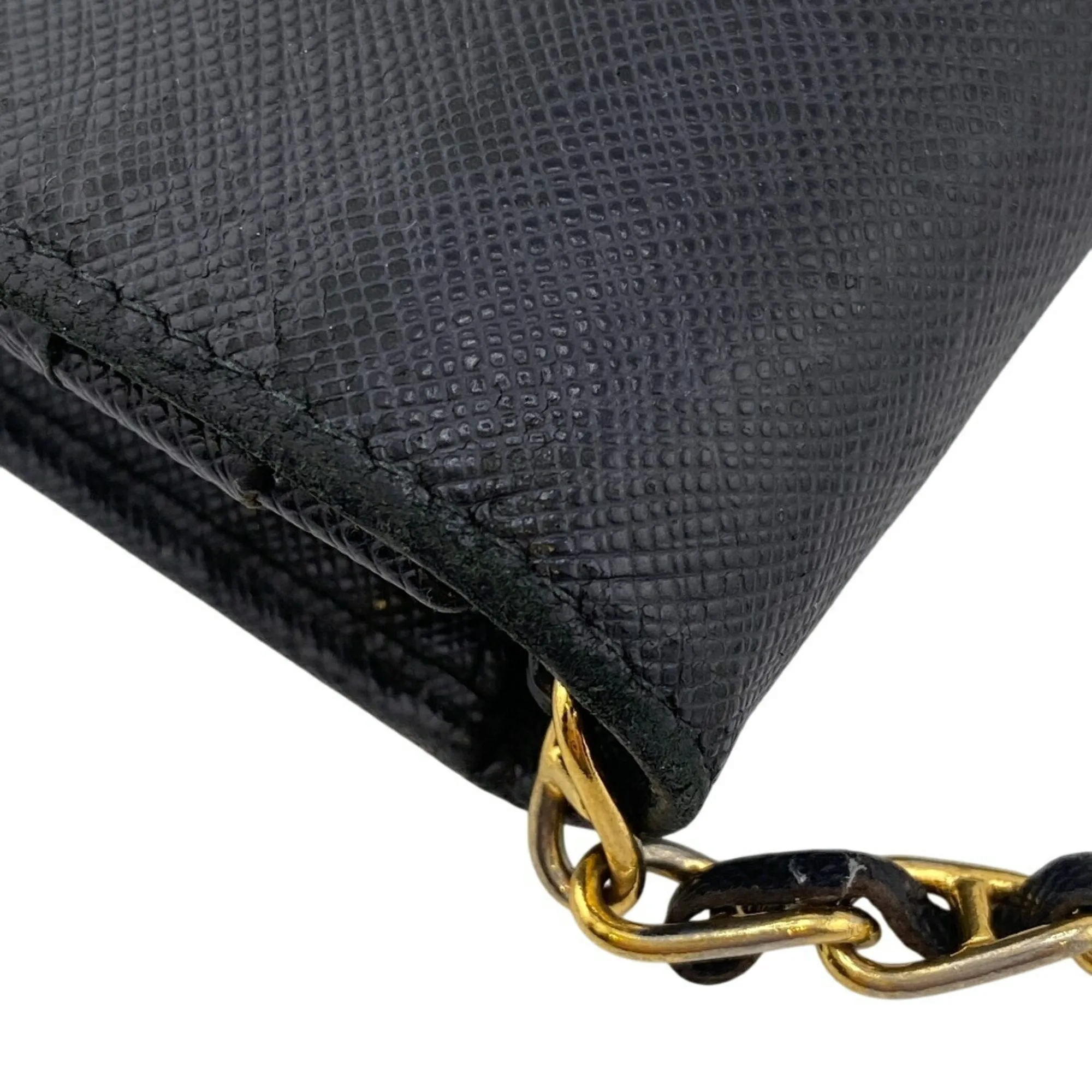 Prada Saffiano Chain/Shoulder Wallet (Pre-Owned)