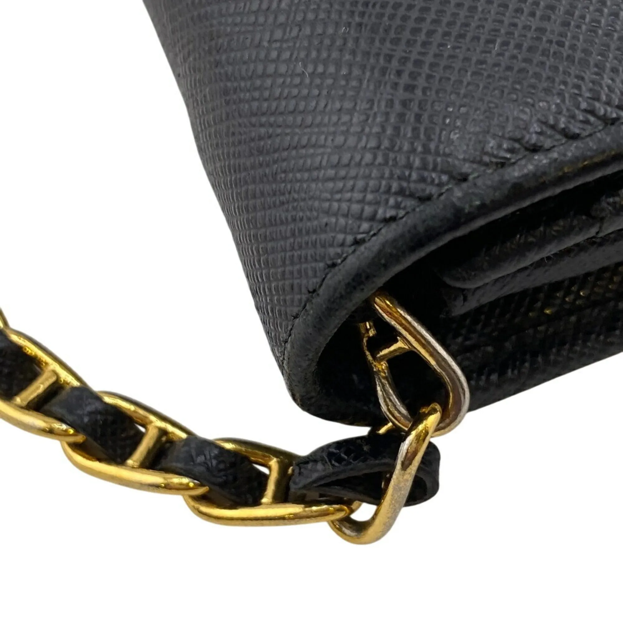 Prada Saffiano Chain/Shoulder Wallet (Pre-Owned)
