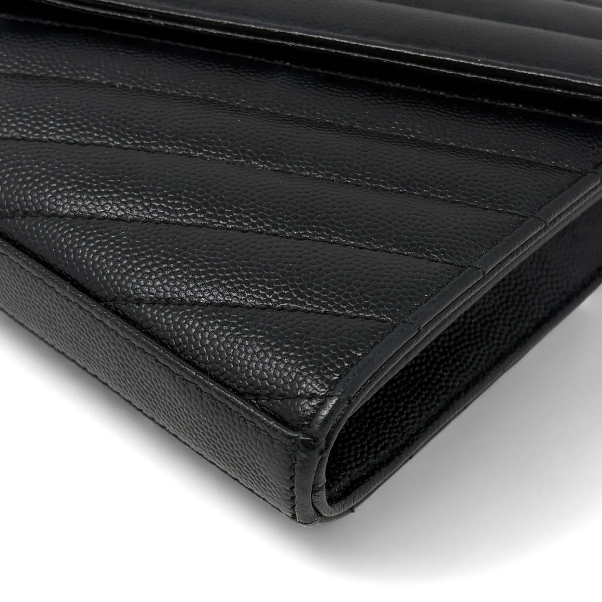Saint Laurent Black Envelope Wallet On Chain