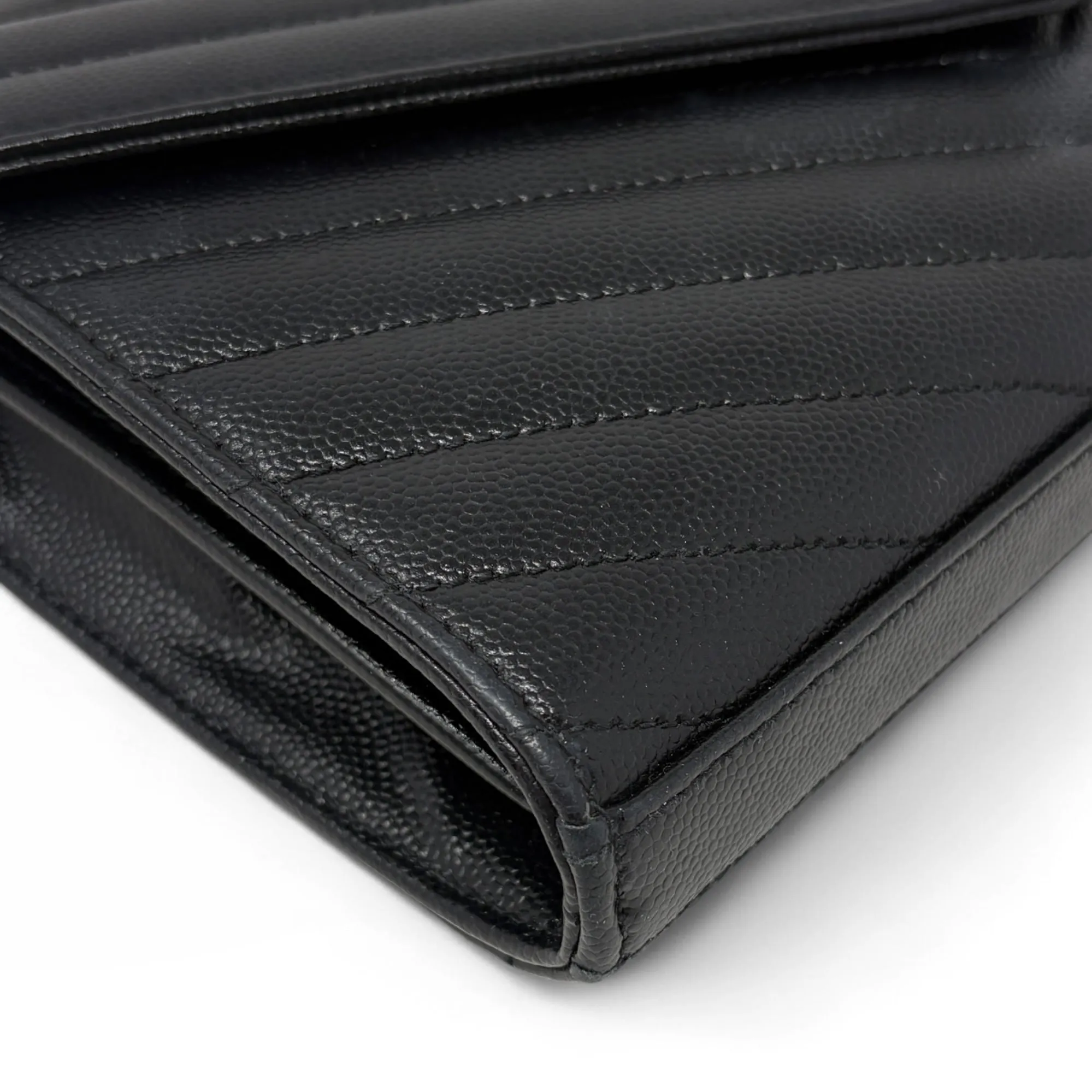 Saint Laurent Black Envelope Wallet On Chain