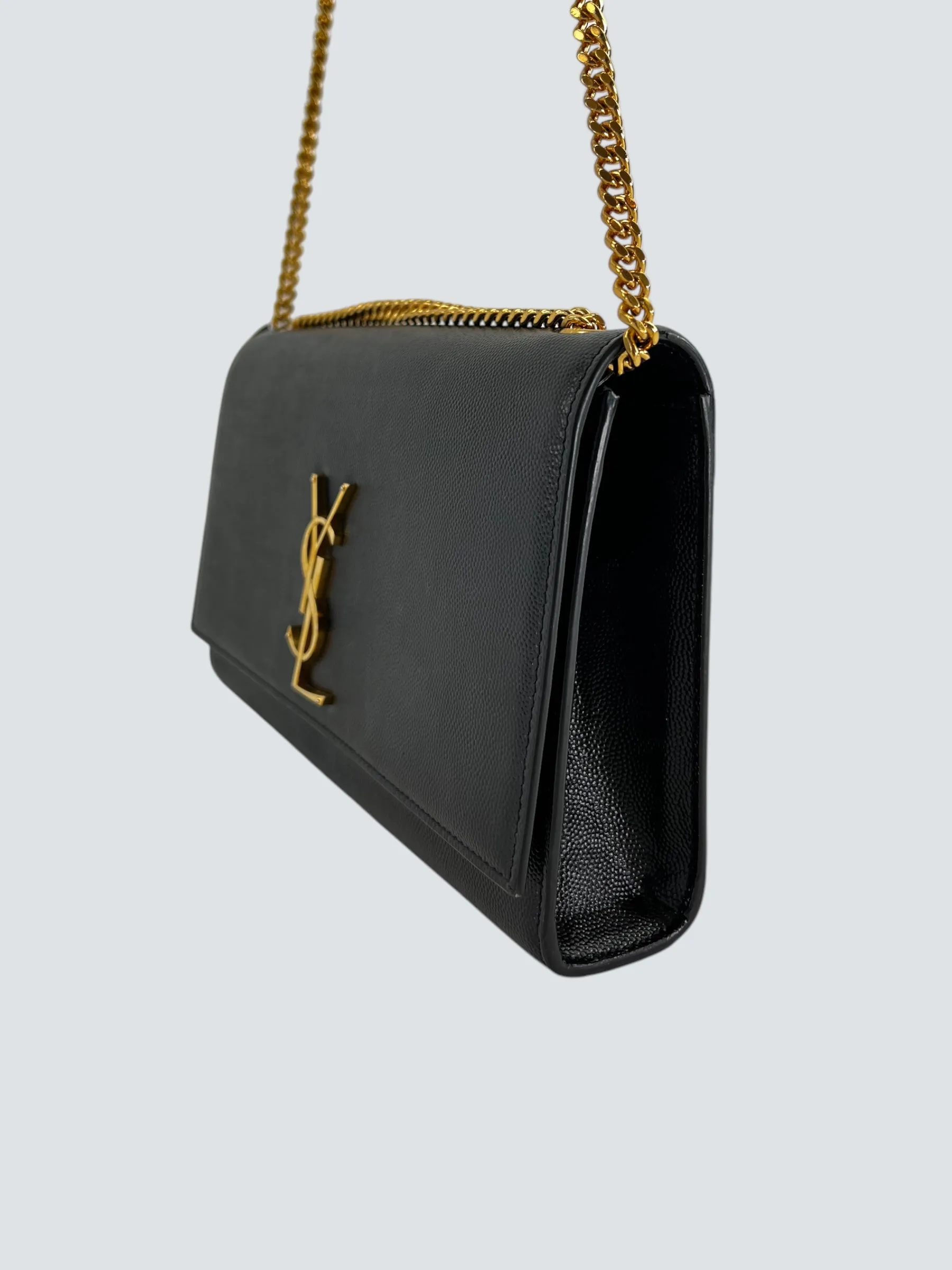 Saint Laurent Black Leather Kate Medium Crossbody