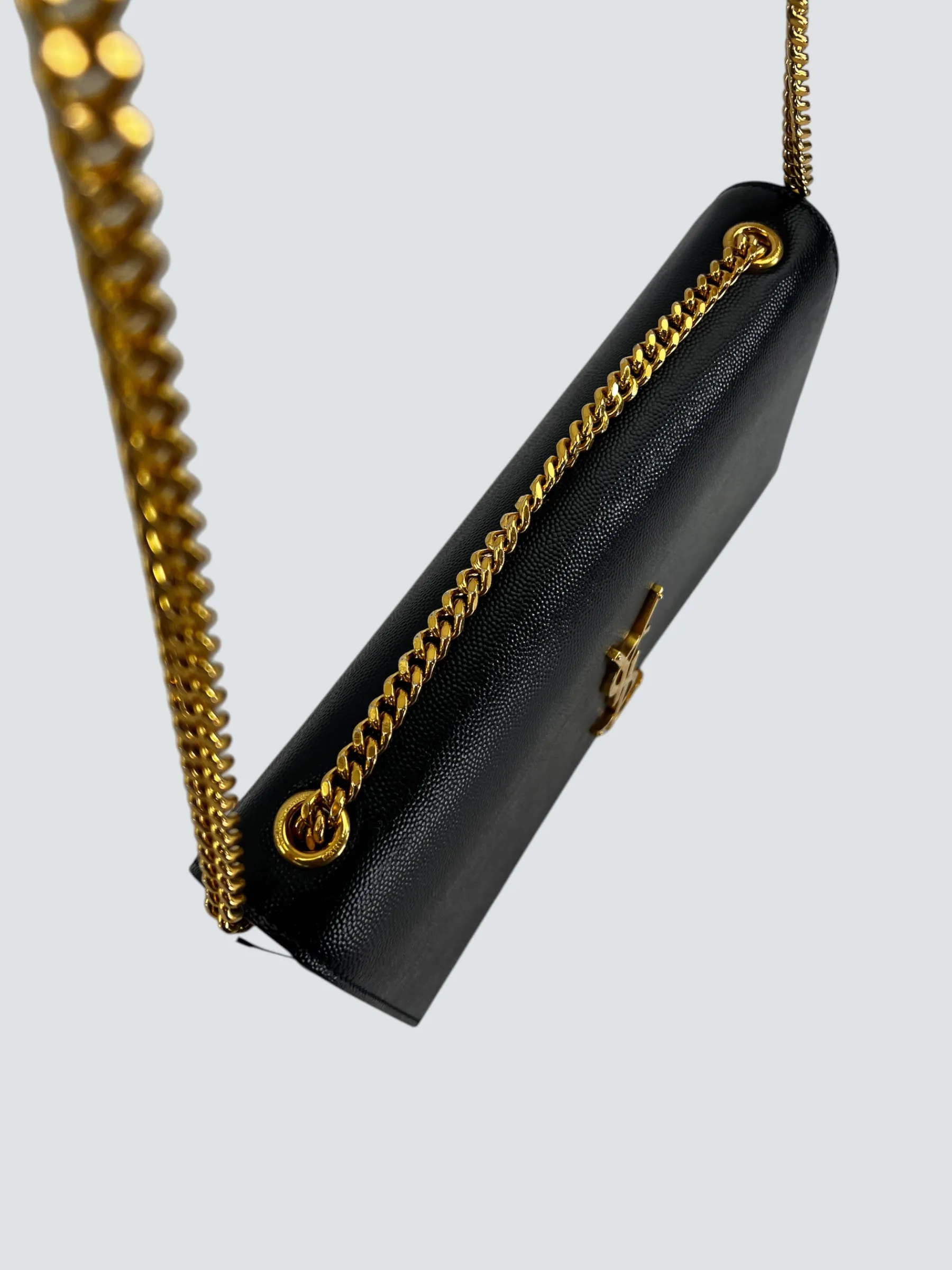 Saint Laurent Black Leather Kate Medium Crossbody