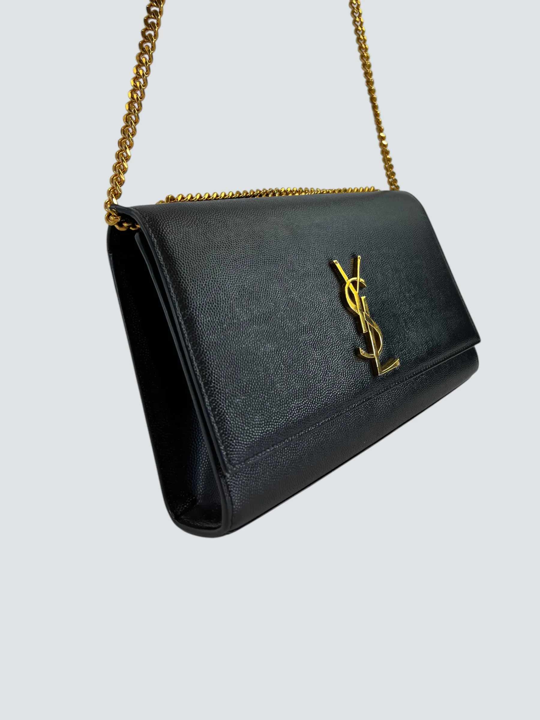 Saint Laurent Black Leather Kate Medium Crossbody