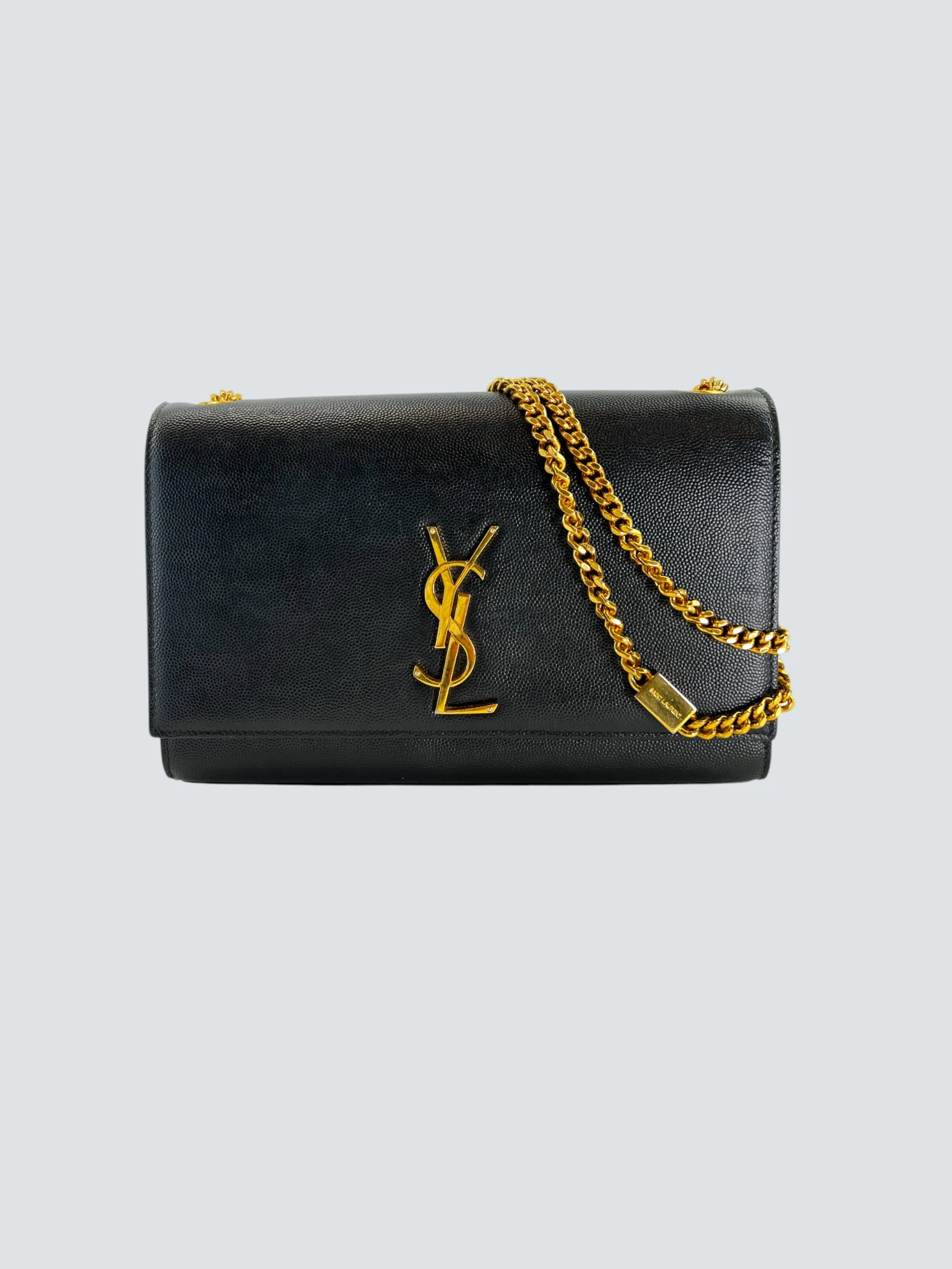 Saint Laurent Black Leather Kate Medium Crossbody