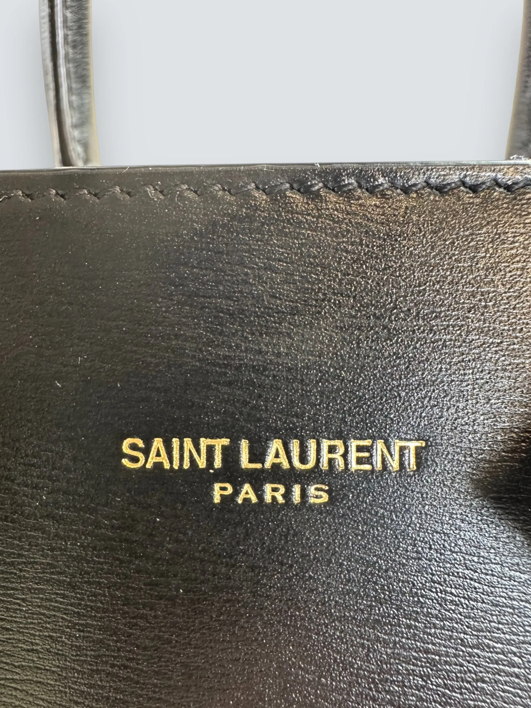 Saint Laurent Black Leather Nano ??Sac De Jour?? Tote