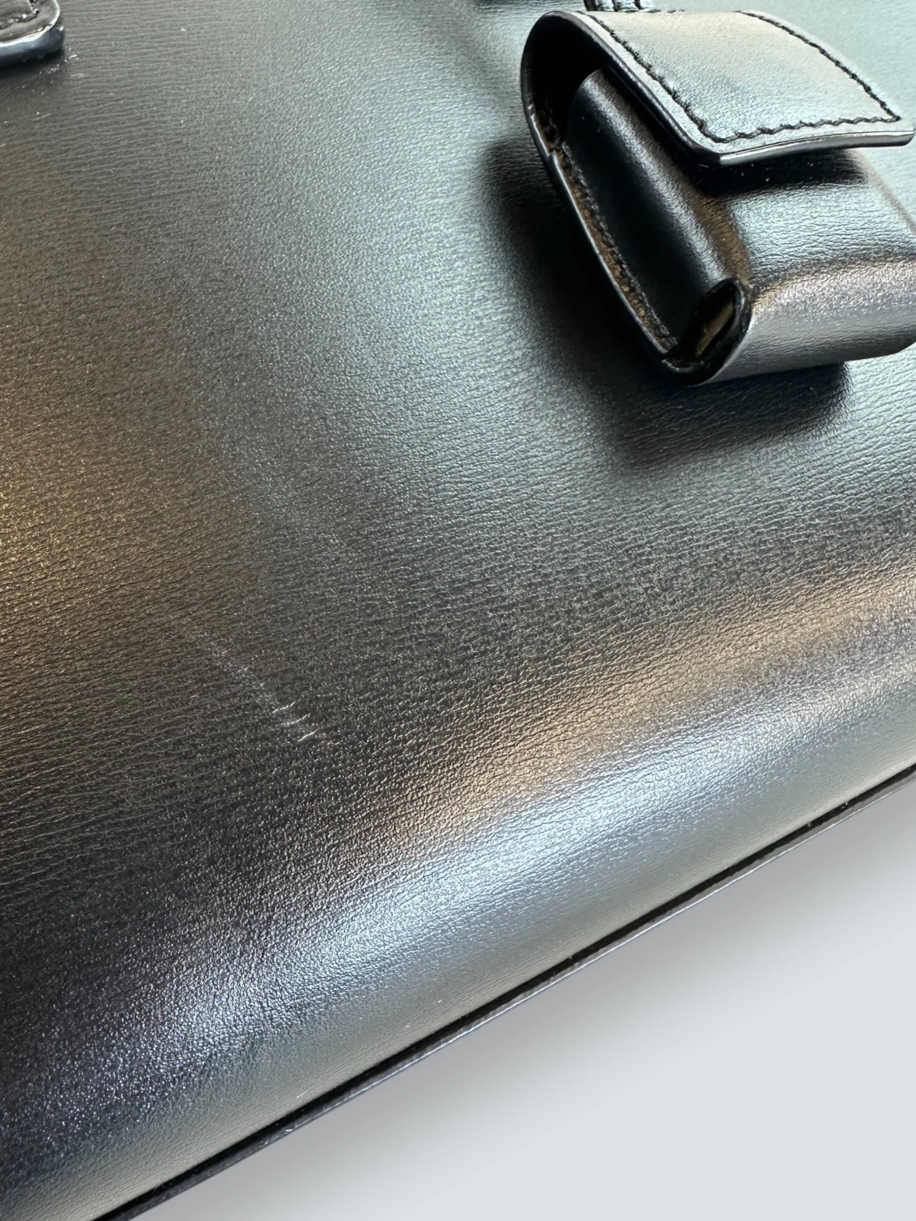 Saint Laurent Black Leather Nano ??Sac De Jour?? Tote