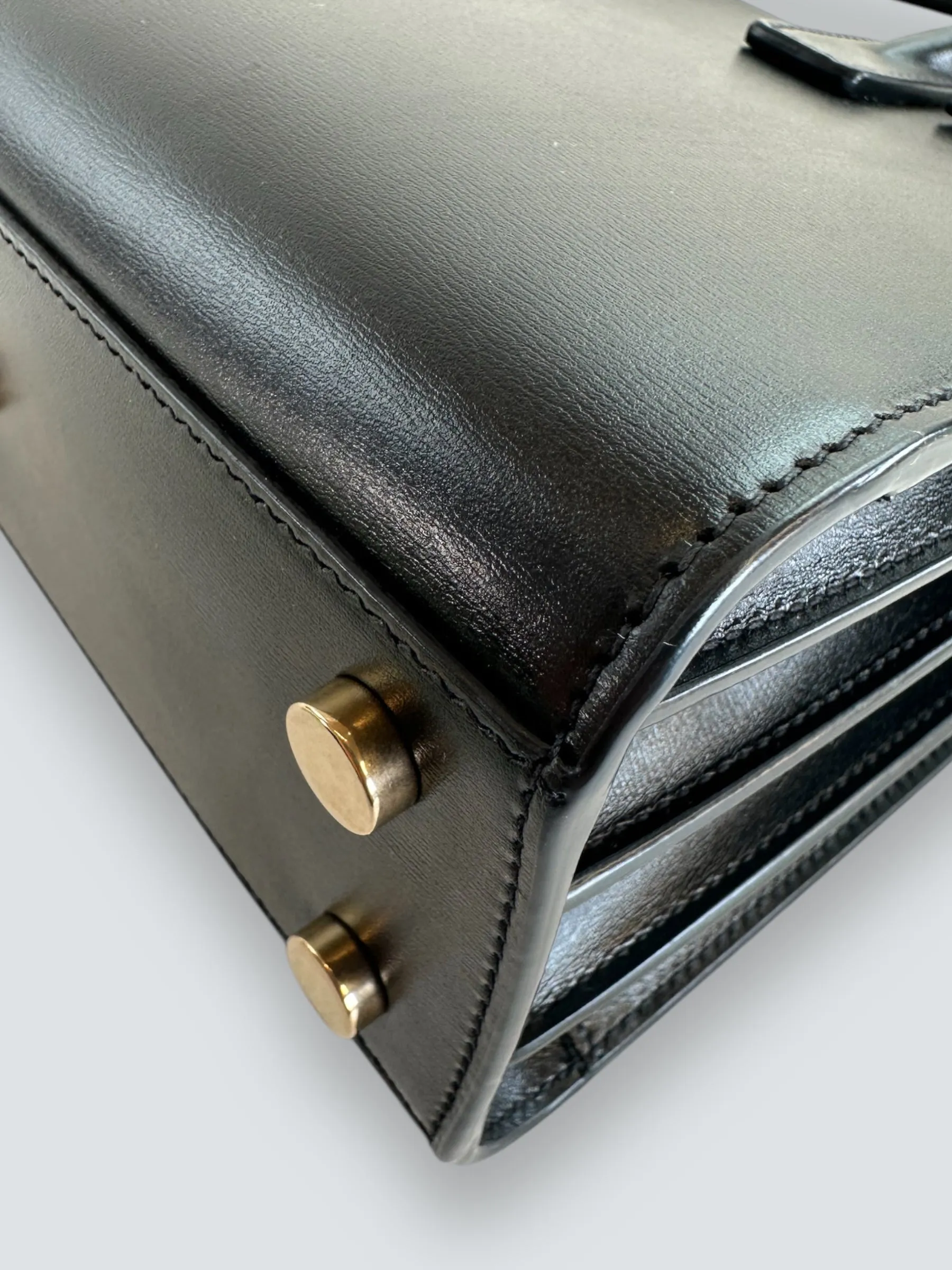Saint Laurent Black Leather Nano ??Sac De Jour?? Tote