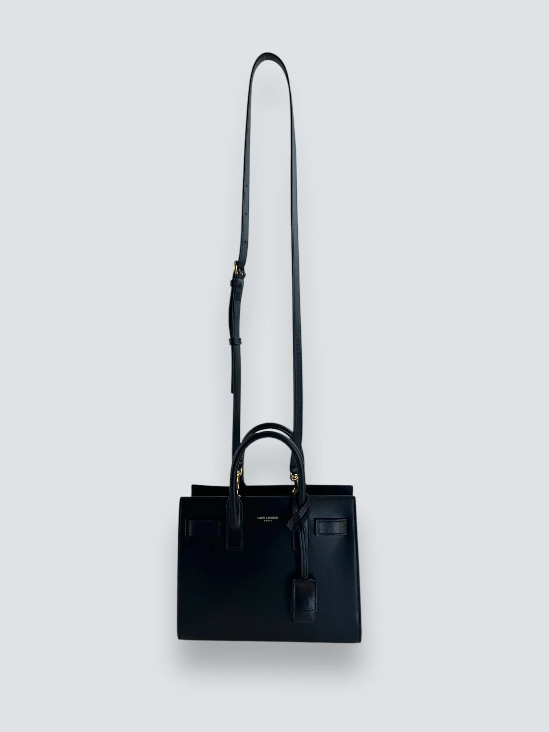 Saint Laurent Black Leather Nano ??Sac De Jour?? Tote