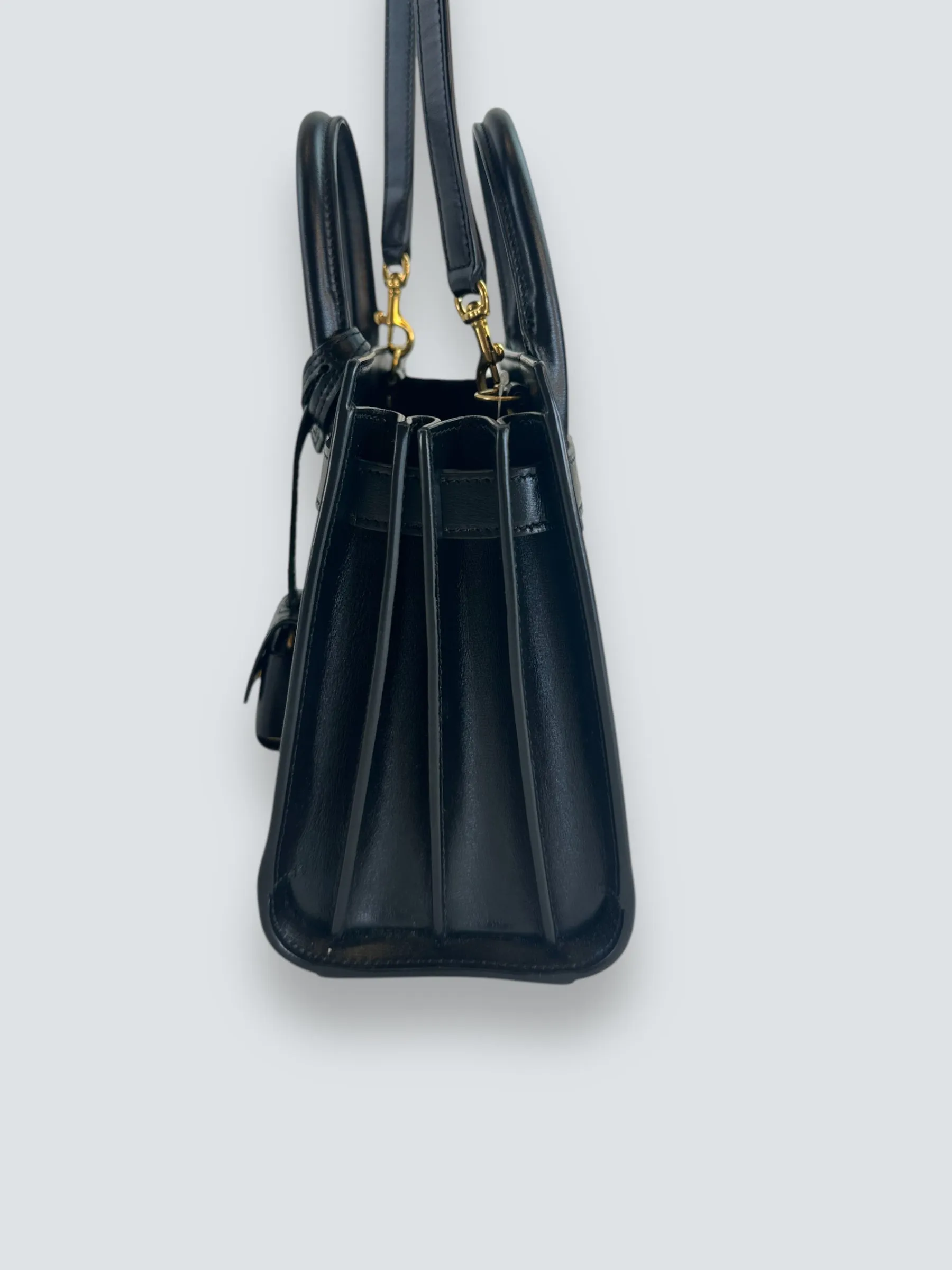 Saint Laurent Black Leather Nano ??Sac De Jour?? Tote