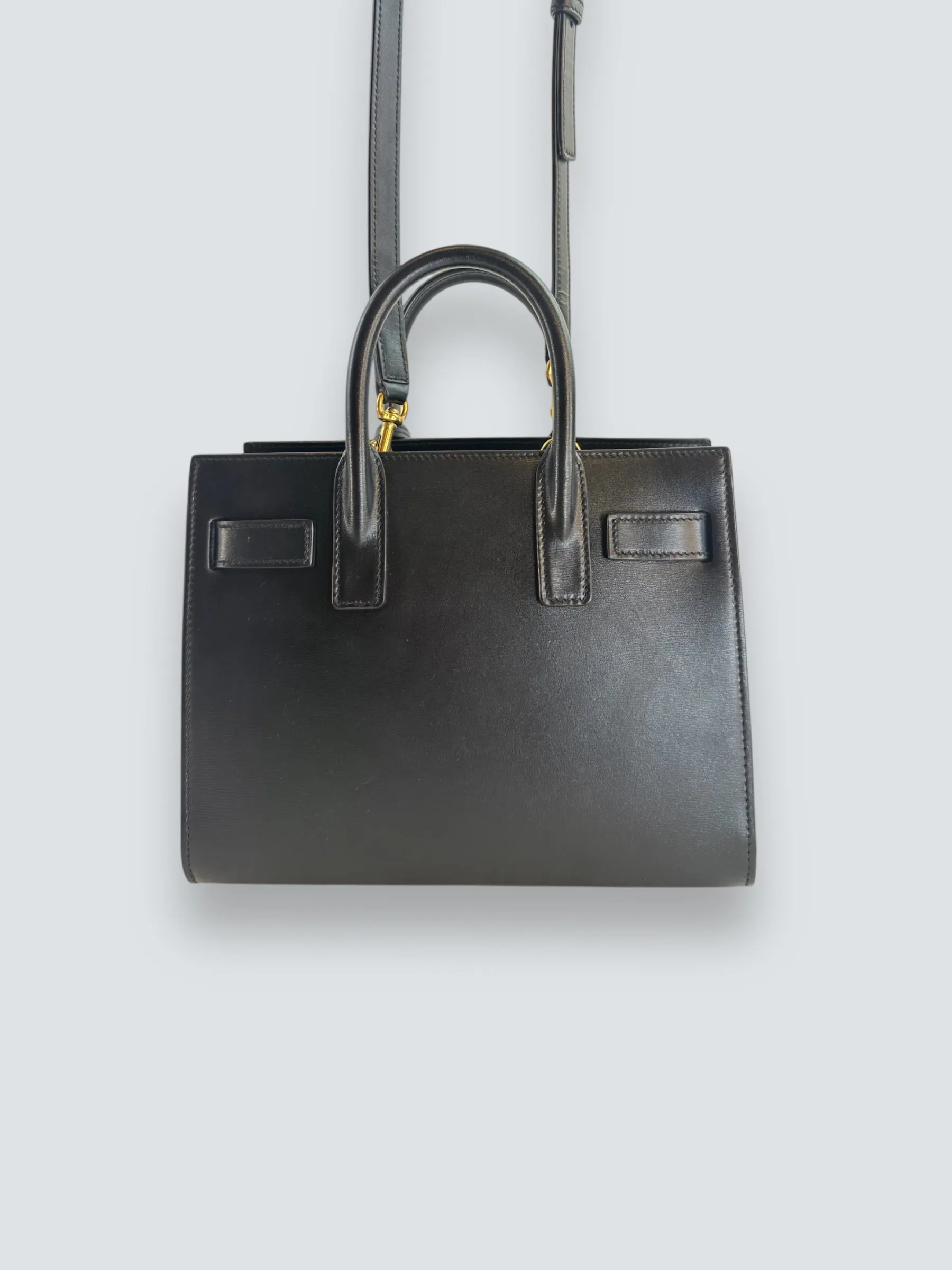 Saint Laurent Black Leather Nano ??Sac De Jour?? Tote