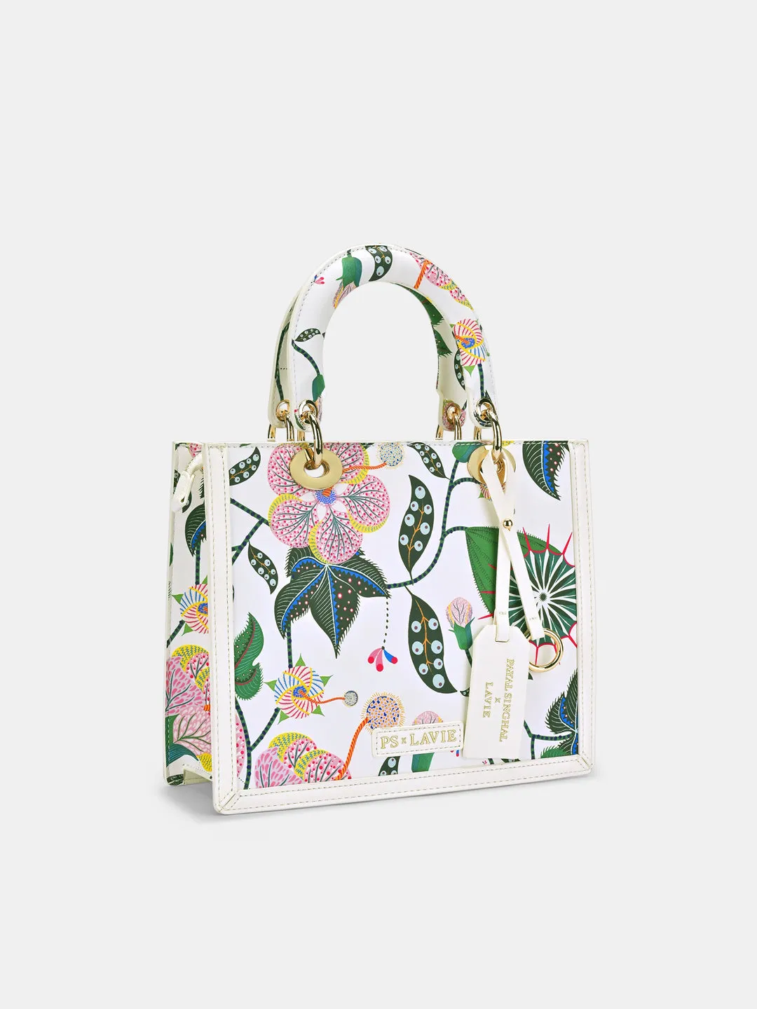 Saras Print Small Box Satchel Bag