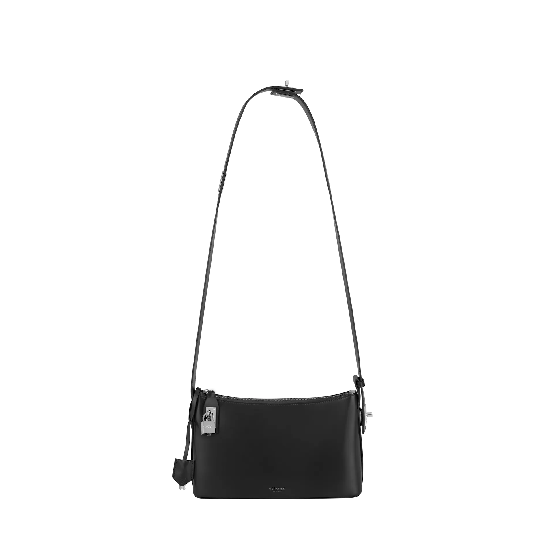 Silver Black Crossbody Extension Strap