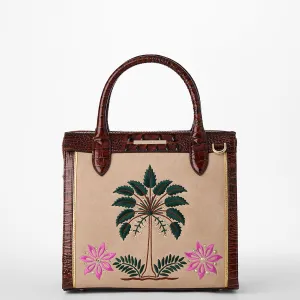 Small Caroline Satchel Pecan Palawan