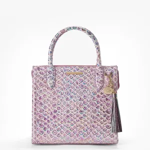 Small Caroline Satchel Purple Floralite