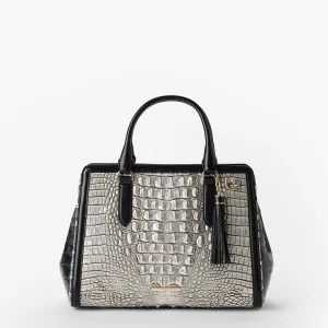 Small Finley Satchel Chrome Azurine