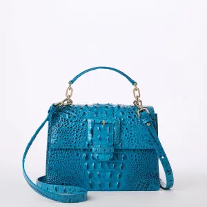 Small Hallie Satchel Vibrant Azure Melbourne