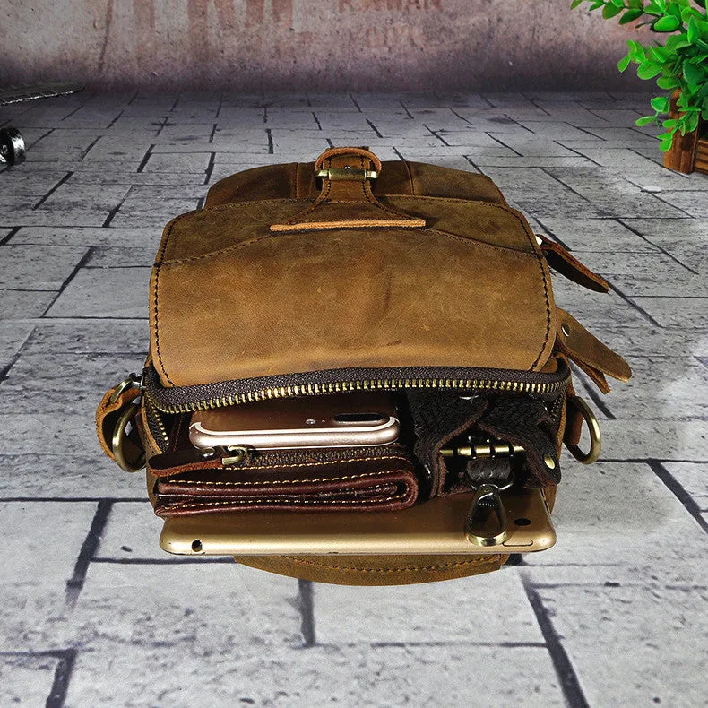 Small Leather Handbag Belt Pouch for men Waist Bag BELT BAG Shoulder Bag For Men