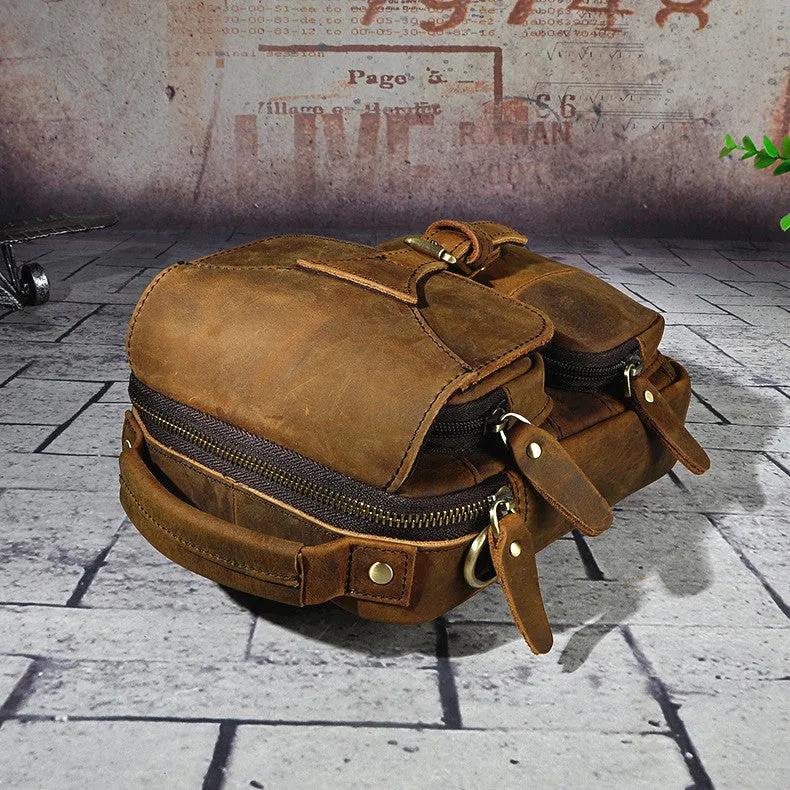 Small Leather Handbag Belt Pouch for men Waist Bag BELT BAG Shoulder Bag For Men