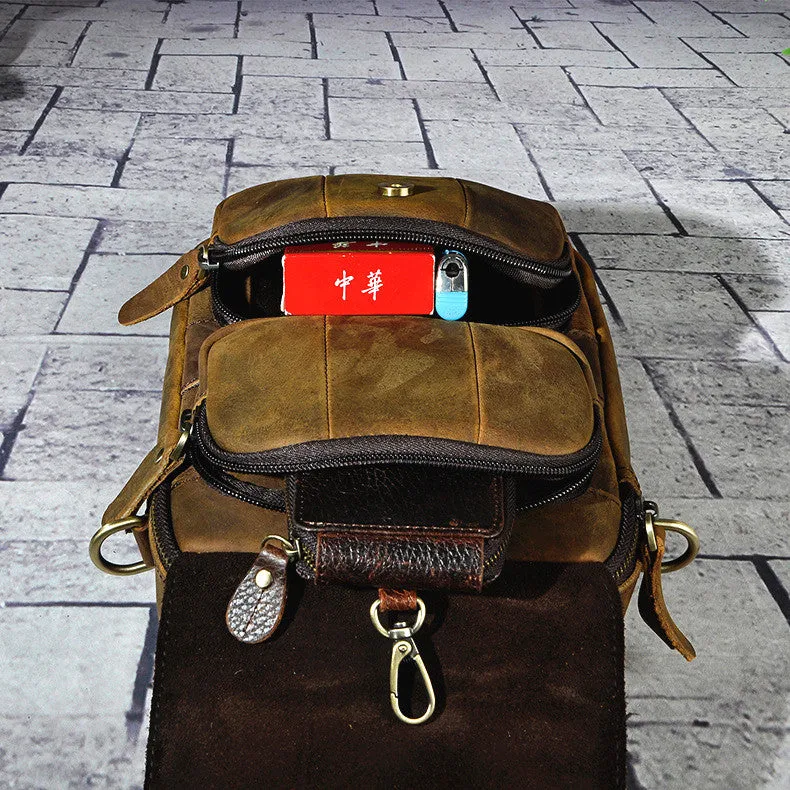Small Leather Handbag Belt Pouch for men Waist Bag BELT BAG Shoulder Bag For Men