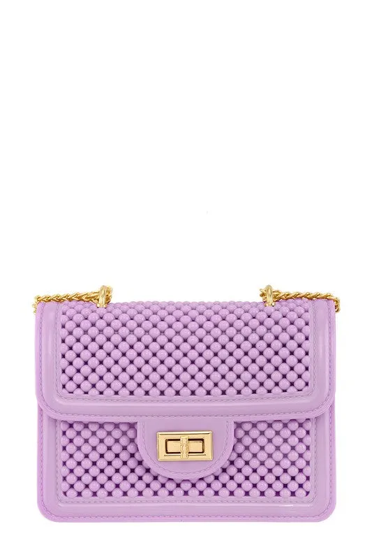 Square Buckle Crossbody Jelly Bag