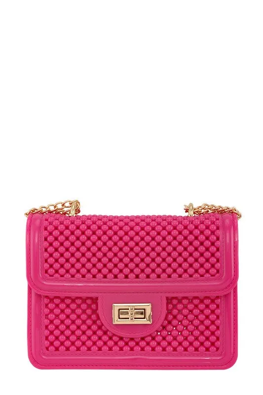 Square Buckle Crossbody Jelly Bag