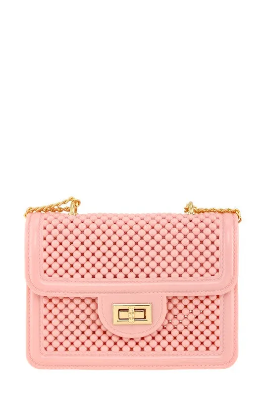 Square Buckle Crossbody Jelly Bag