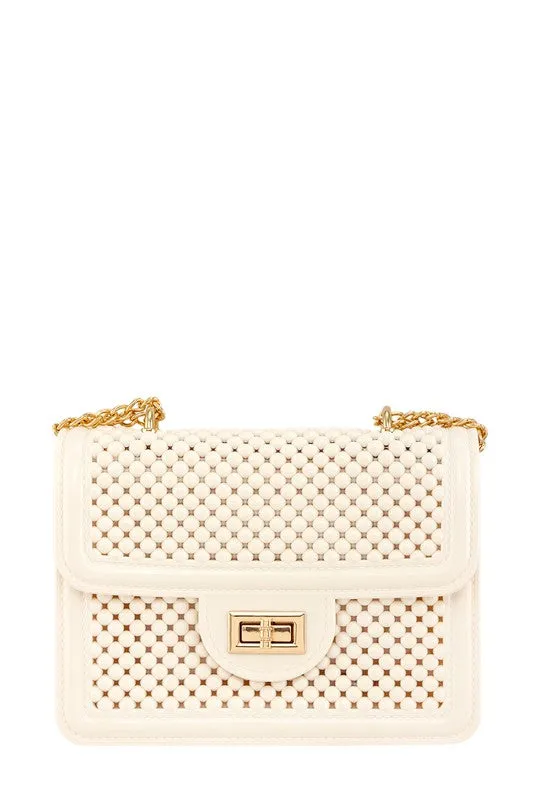 Square Buckle Crossbody Jelly Bag