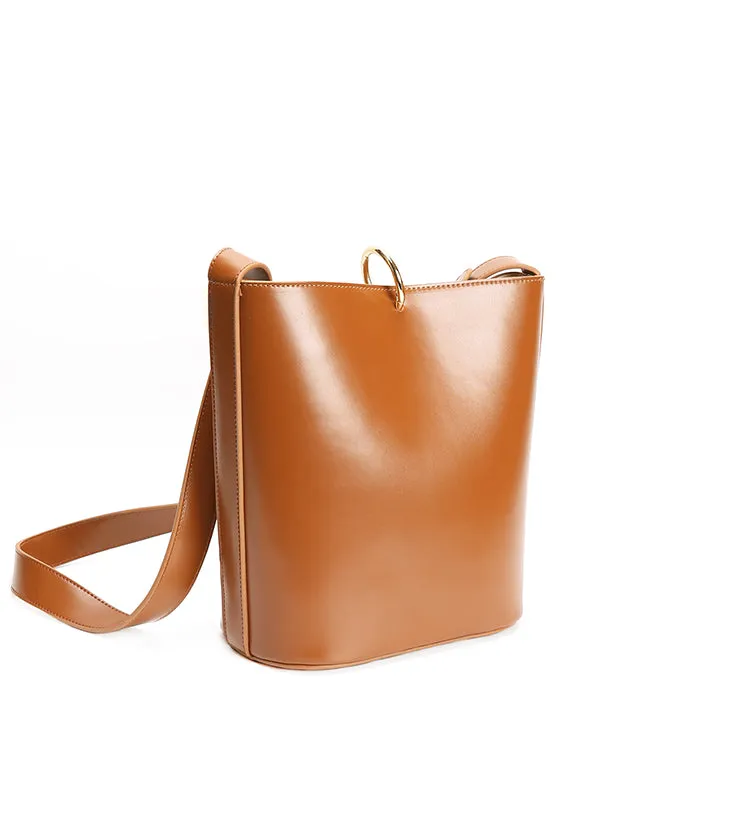 Stylish Bucket Bag LEATHER WOMENs SHOULDER BAG Purses FOR WOMEN