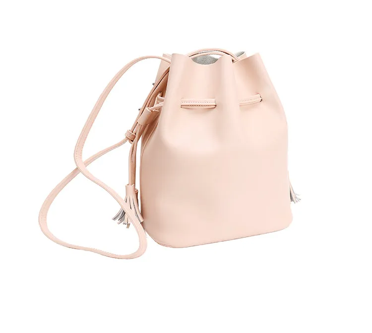 Stylish Bucket Bag LEATHER WOMENs SHOULDER BAGs Purse FOR WOMEN