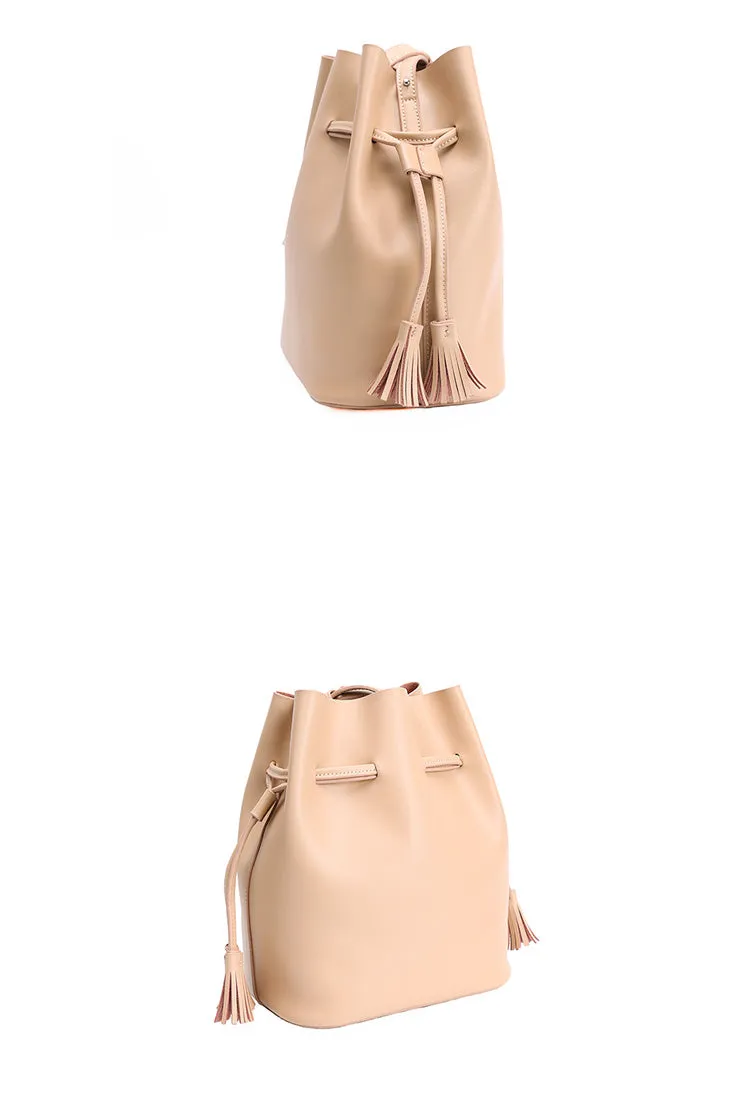 Stylish Bucket Bag LEATHER WOMENs SHOULDER BAGs Purse FOR WOMEN