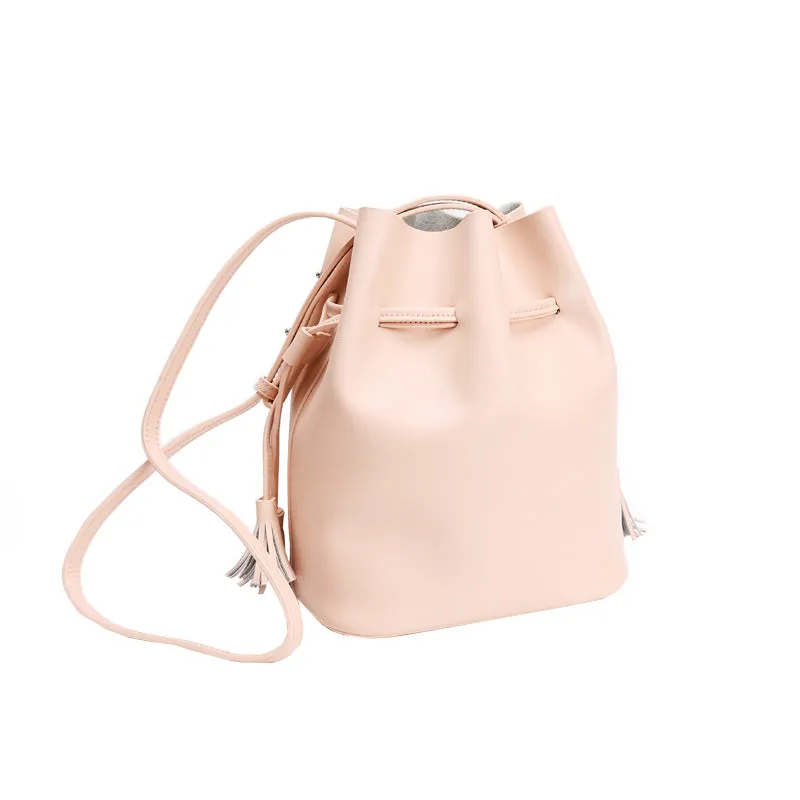 Stylish Bucket Bag LEATHER WOMENs SHOULDER BAGs Purse FOR WOMEN