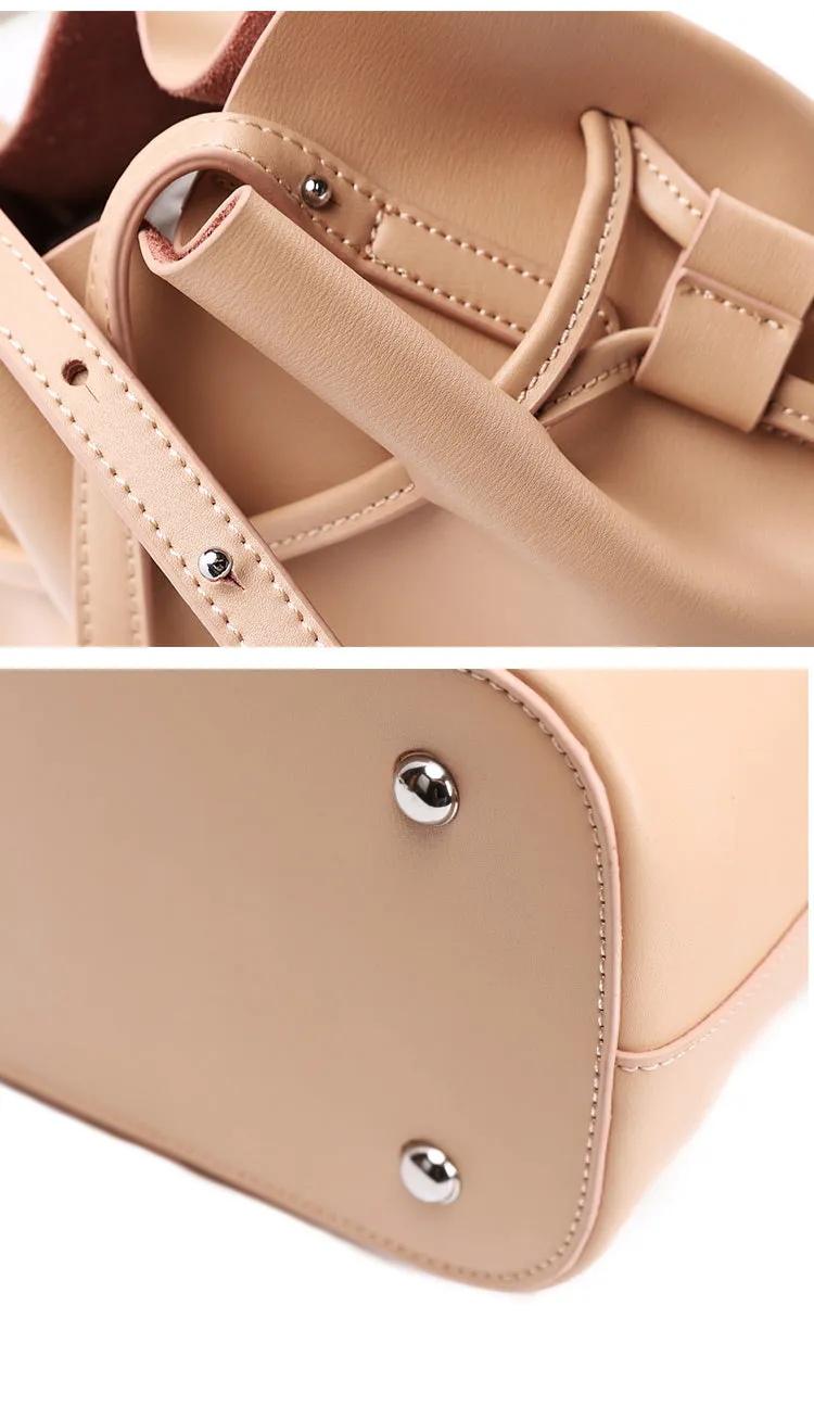 Stylish Bucket Bag LEATHER WOMENs SHOULDER BAGs Purse FOR WOMEN
