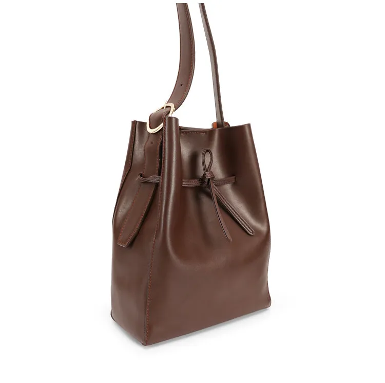 Stylish Bucket Bag Purse LEATHER WOMENs SHOULDER BAGs FOR WOMEN