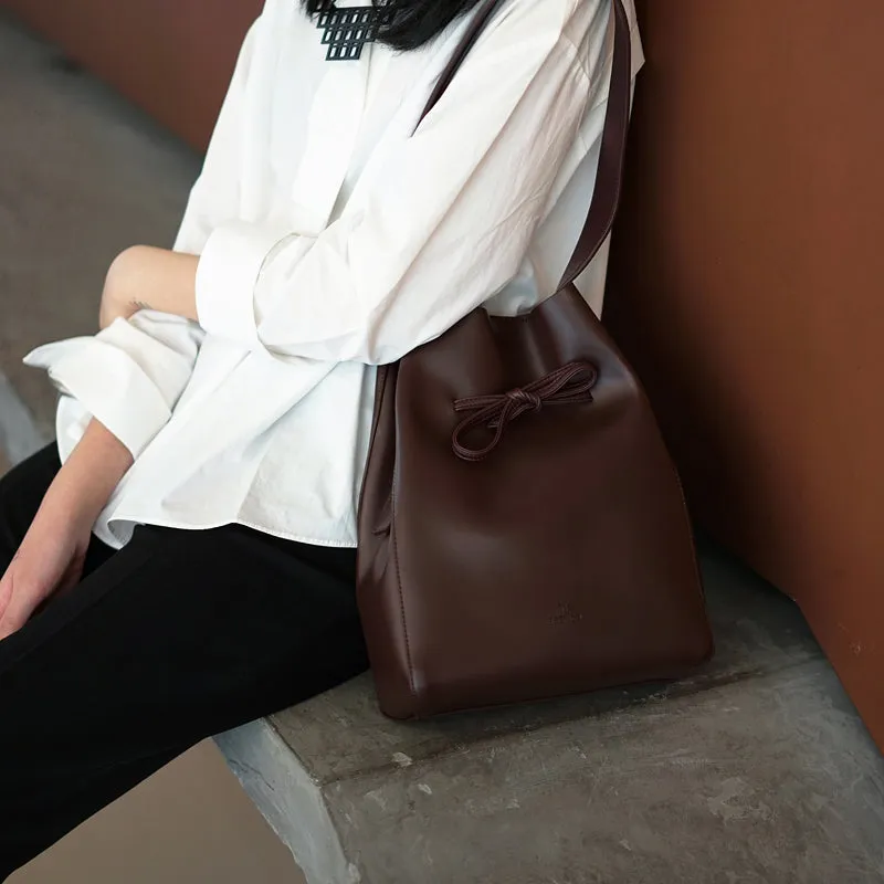 Stylish Bucket Bag Purse LEATHER WOMENs SHOULDER BAGs FOR WOMEN