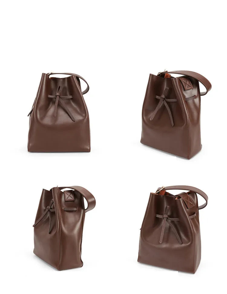 Stylish Bucket Bag Purse LEATHER WOMENs SHOULDER BAGs FOR WOMEN