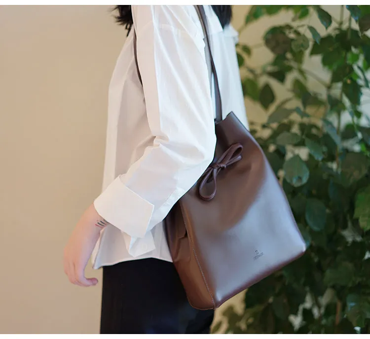 Stylish Bucket Bag Purse LEATHER WOMENs SHOULDER BAGs FOR WOMEN