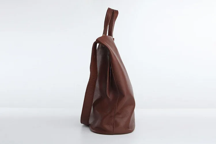 Stylish Leather Bucket Bag Large Tote Bag Shopper Barrel Bag Shoulder Bag Purse For Women