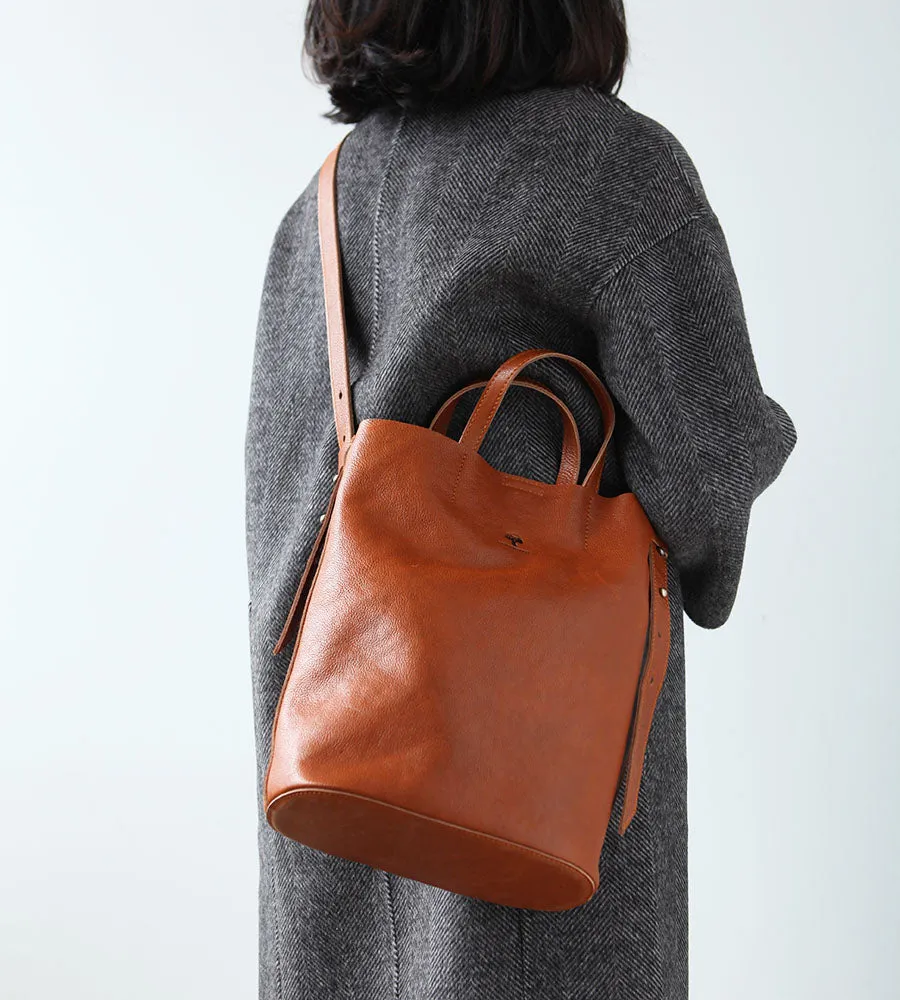 Stylish Leather Bucket Bag Large Tote Bag Shopper Barrel Bag Shoulder Bag Purse For Women