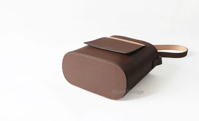 Stylish Leather Green Coffee Womens Bucket Purse Crossbody Bag Barrel Shoulder Bag for Women