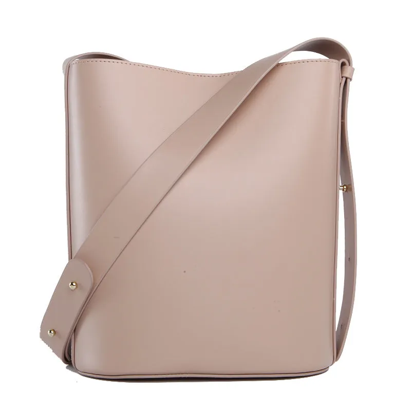Stylish LEATHER WOMEN Bucket Handbag Barrel SHOULDER BAG Crossbody Purse FOR WOMEN