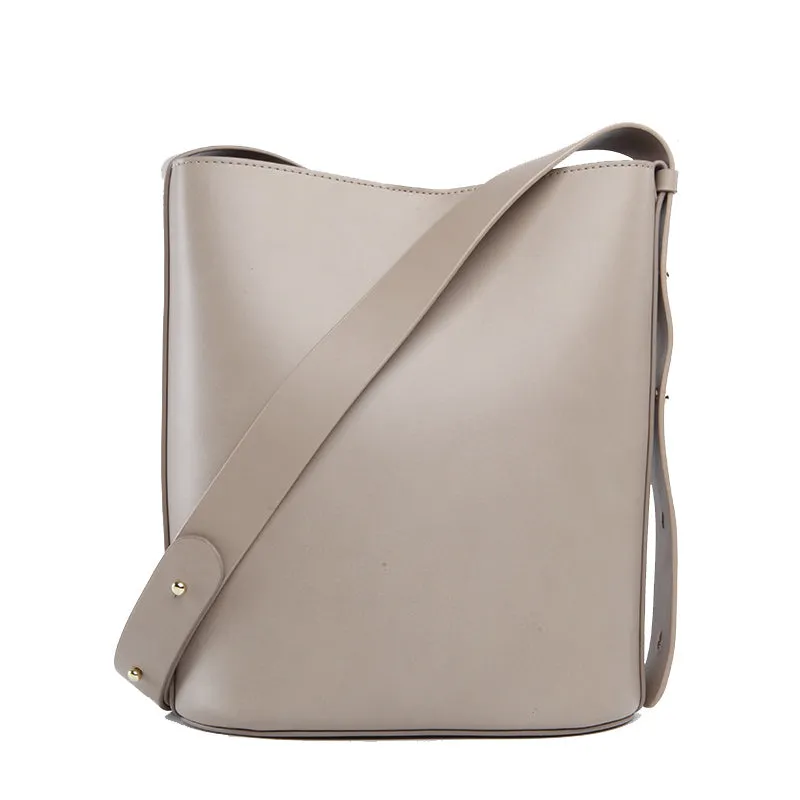 Stylish LEATHER WOMEN Bucket Handbag Barrel SHOULDER BAG Crossbody Purse FOR WOMEN