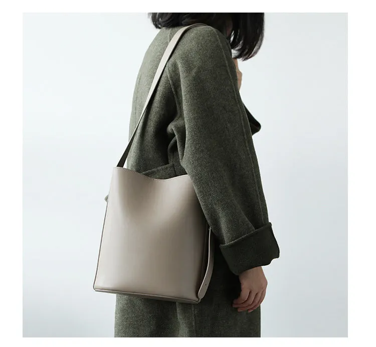 Stylish LEATHER WOMEN Bucket Handbag Barrel SHOULDER BAG Crossbody Purse FOR WOMEN