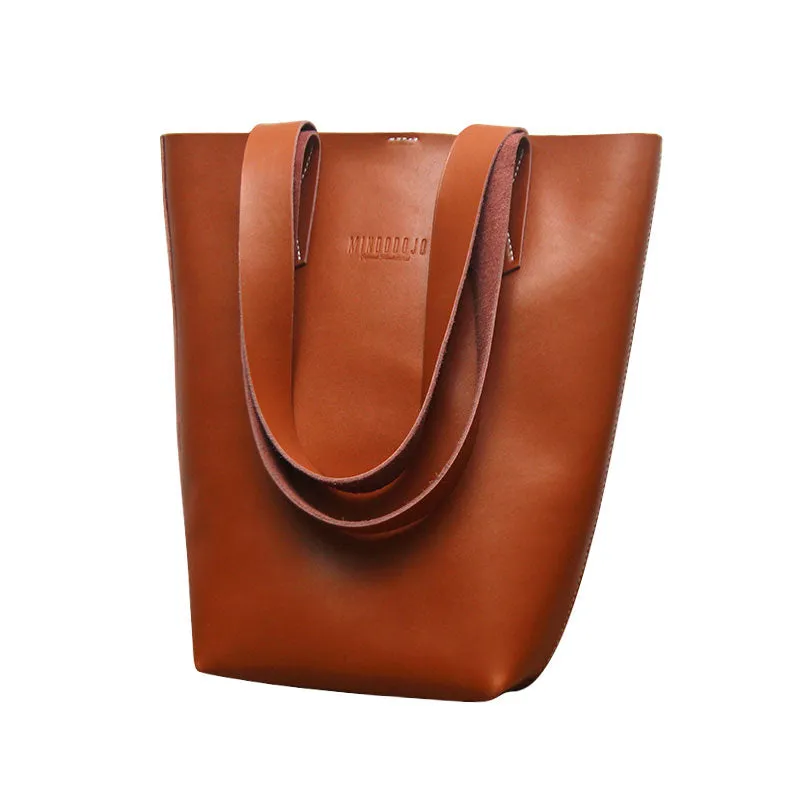 Stylish LEATHER WOMEN Bucket Tote BAG Barrel Tote Purses FOR WOMEN