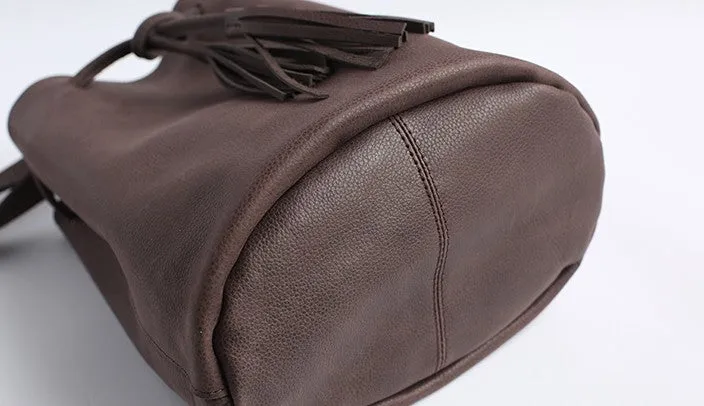 Stylish LEATHER WOMENs Bucket Crossbody Purse Barrel SHOULDER BAG FOR WOMEN