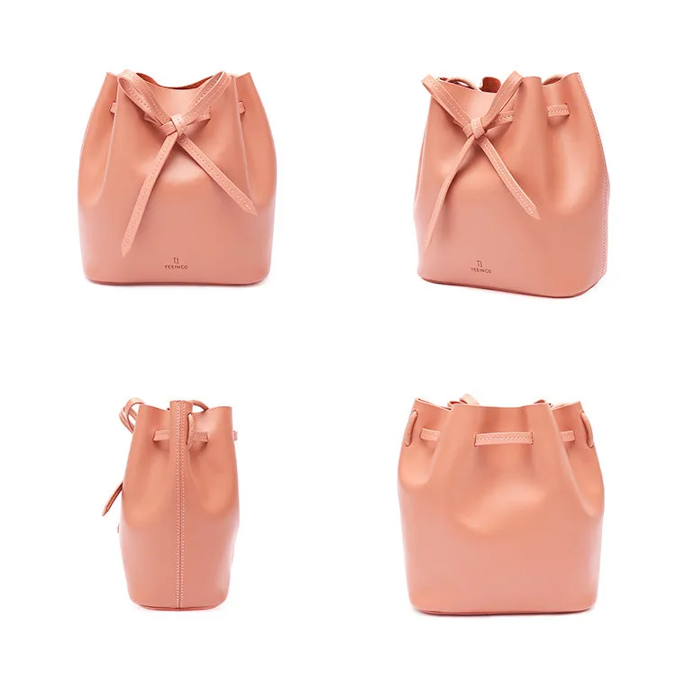 Stylish Leather Womens Shoulder Bucket Bag Crossbody Bag For Women