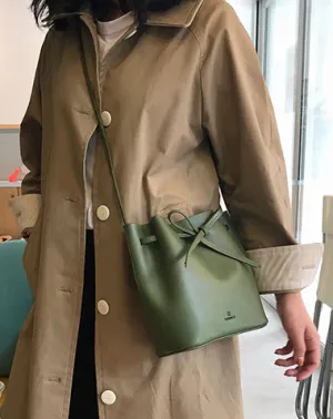 Stylish Leather Womens Shoulder Bucket Bag Crossbody Bag For Women