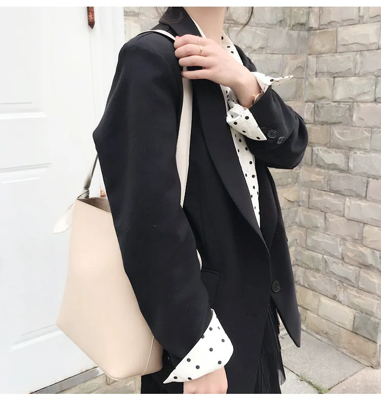 Stylish Leather Womens Shoulder Tote Bag Purse Bucket Bag For Women