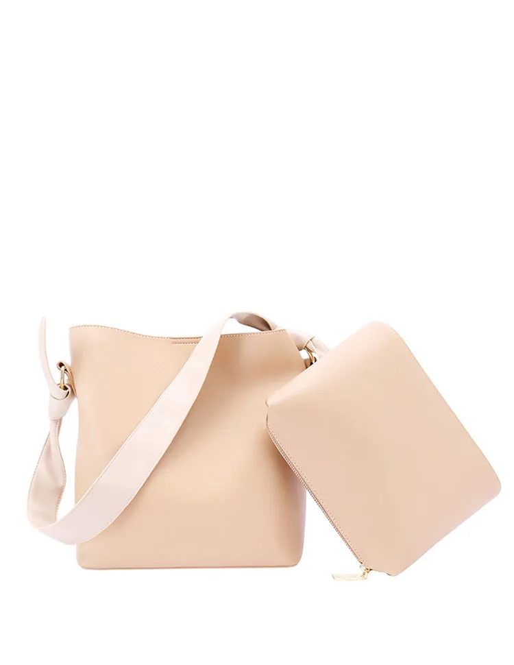 Stylish Leather Womens Shoulder Tote Bag Purse Bucket Bag For Women