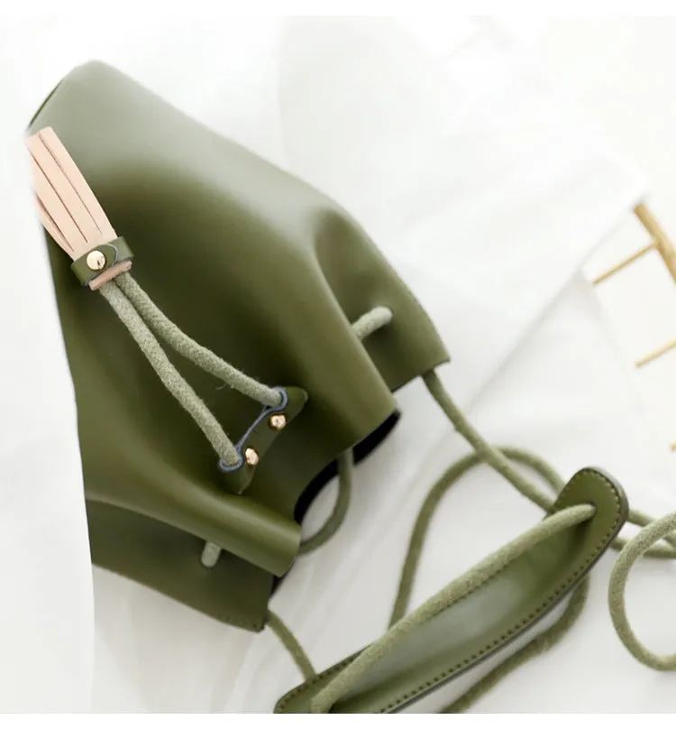 Stylish WOMENs Bucket Bag Purse LEATHER SHOULDER BAGs FOR WOMEN
