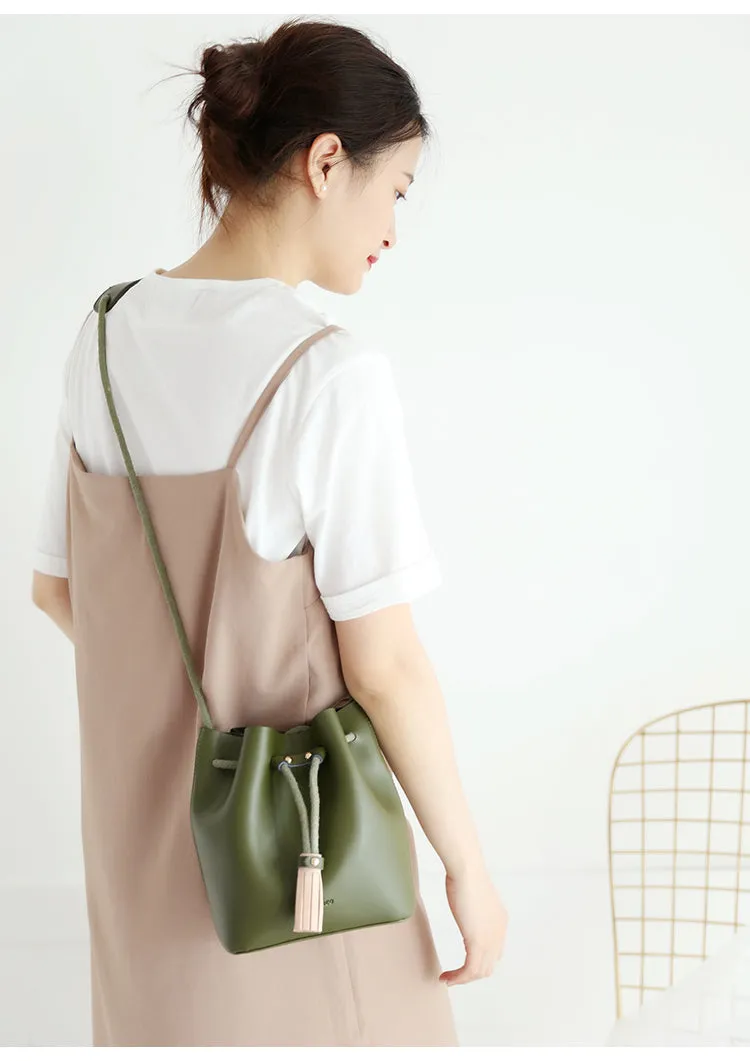 Stylish WOMENs Bucket Bag Purse LEATHER SHOULDER BAGs FOR WOMEN
